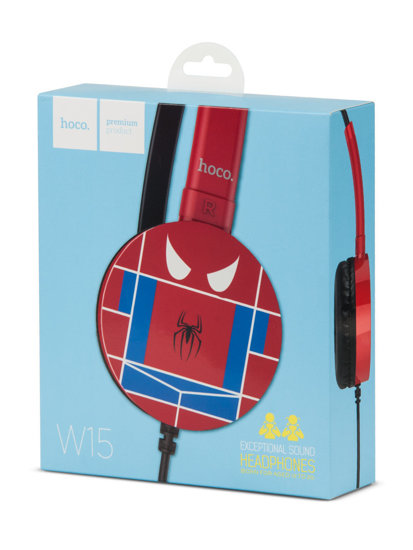 Kid's Headphones with Microphone Spider-Man Red W15SM