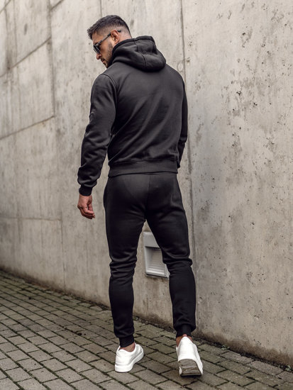 Men's 2-piece Tracksuit with a Hood Black Bolf C10381