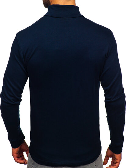 Men’s Basic Cotton Polo Neck Sweater Inky Bolf 535