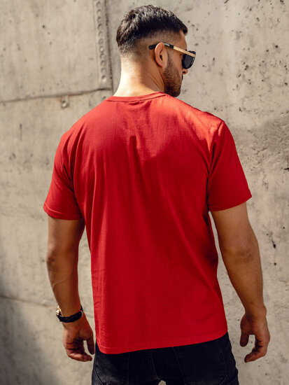 Men's Basic Cotton T-shirt Red Bolf 192397A