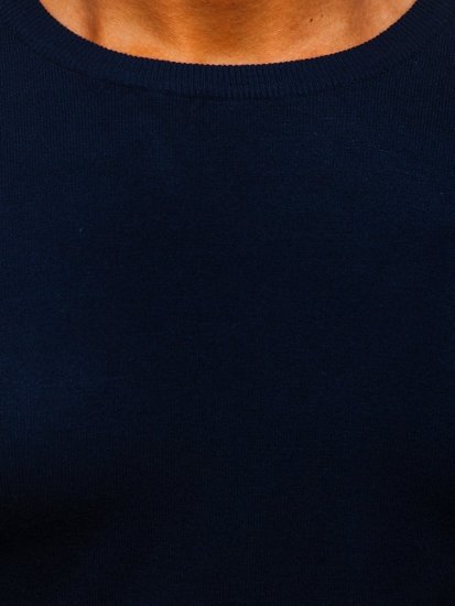 Men's Basic Jumper Navy Blue Bolf YY01