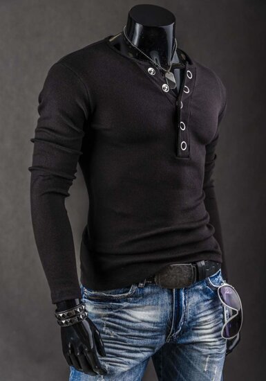 Men's Basic Long Sleeve Top Black Bolf 145362