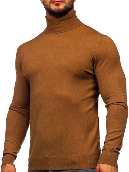 Men's Basic Polo Neck Brown Bolf W1-1728