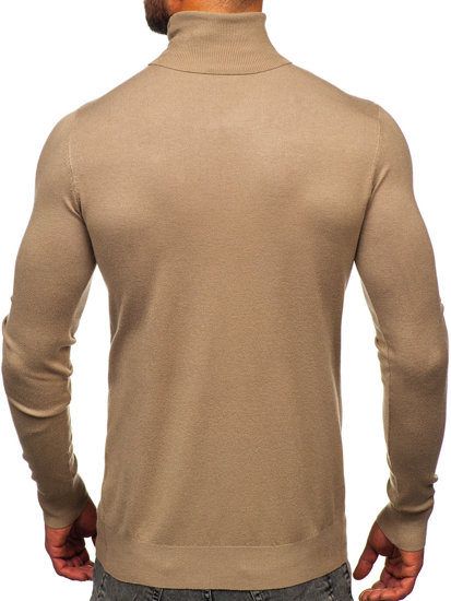 Men's Basic Polo Neck Camel Bolf W1-1728