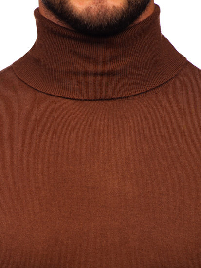 Men's Basic Polo Neck Chocolate Bolf W1-1728