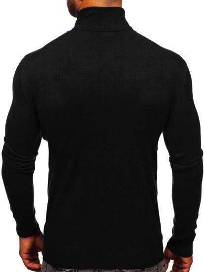 Men's Basic Polo Neck Sweater Black Bolf MMB600