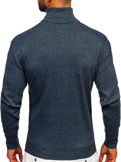 Men's Basic Polo Neck Sweater Graphite Bolf S8515