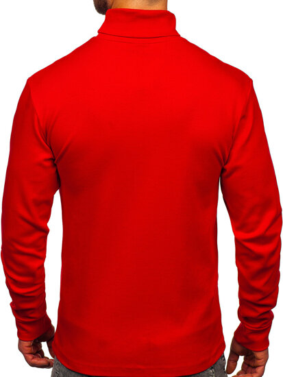 Men's Basic Polo Neck Sweater Red Bolf 145347-1