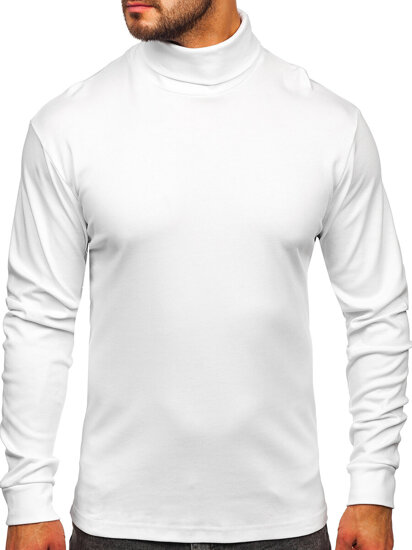 Men's Basic Polo Neck Sweater White Bolf 145347-1