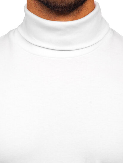 Men's Basic Polo Neck Sweater White Bolf 145347-1