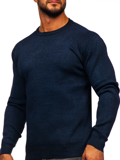 Men's Basic Sweater Navy Blue Bolf S8502