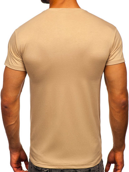 Men's Basic T-shirt Beige Bolf 2005-91