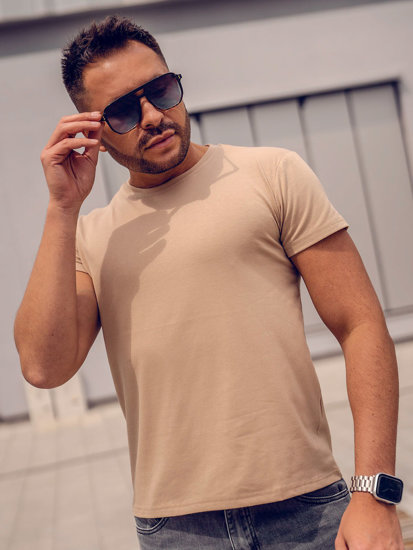 Men's Basic T-shirt Beige Bolf 2005A-91