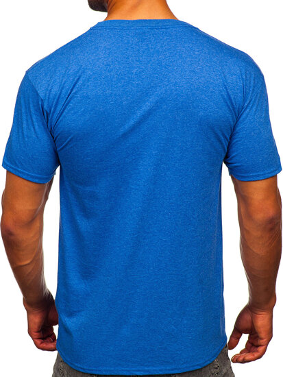 Men's Basic T-shirt Blue Bolf B10