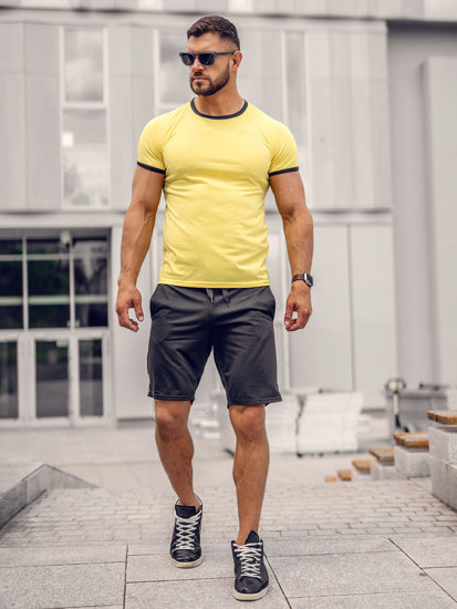 Men's Basic T-shirt Yellow Bolf 8T83A