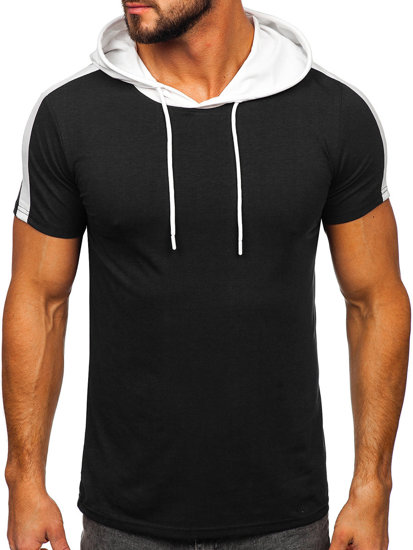 Men's Basic T-shirt with Hood Black Bolf 8T299