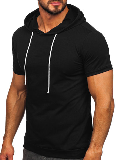 Men's Basic T-shirt with Hood Black Bolf 8T955