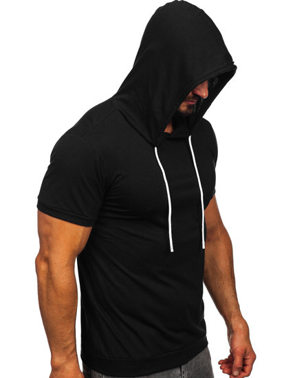 Men's Basic T-shirt with Hood Black Bolf 8T955