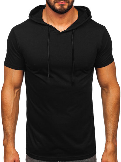 Men's Basic T-shirt with Hood Black Bolf 8T957