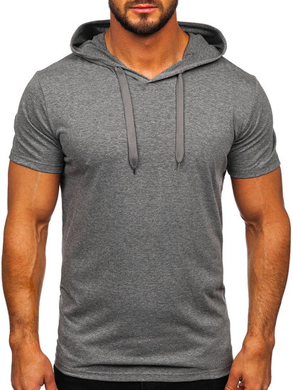 Men's Basic T-shirt with Hood Graphite Bolf 8T89