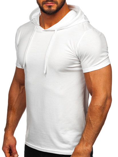 Men's Basic T-shirt with Hood White Bolf 8T89