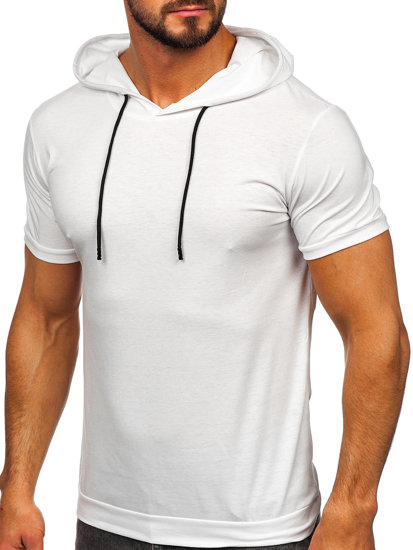 Men's Basic T-shirt with Hood White Bolf 8T955