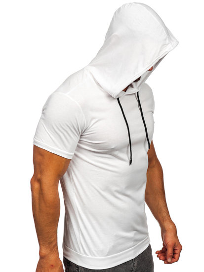 Men's Basic T-shirt with Hood White Bolf 8T955