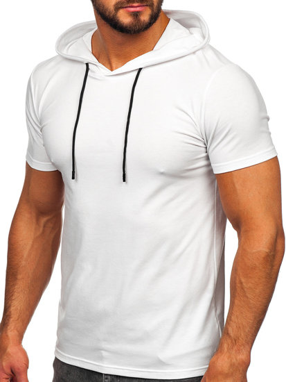 Men's Basic T-shirt with Hood White Bolf 8T957