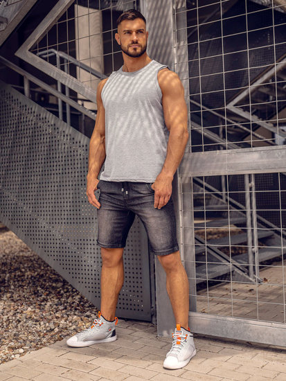 Men's Basic Tank Top Grey Bolf 1205A