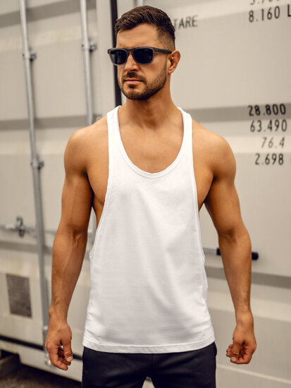 Men's Basic Tank Top White Bolf 1245