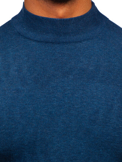 Men’s Basic Turtleneck Sweater Blue Bolf H2402