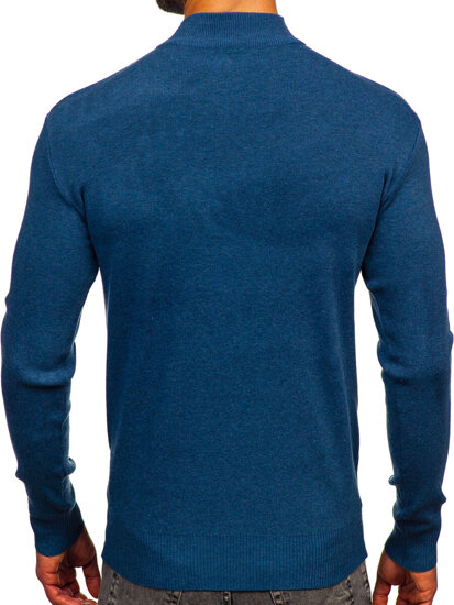 Men’s Basic Turtleneck Sweater Blue Bolf H2402