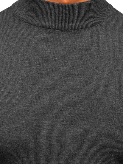 Men’s Basic Turtleneck Sweater Graphite Bolf H2402