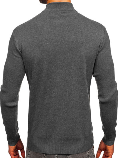 Men’s Basic Turtleneck Sweater Graphite Bolf H2402