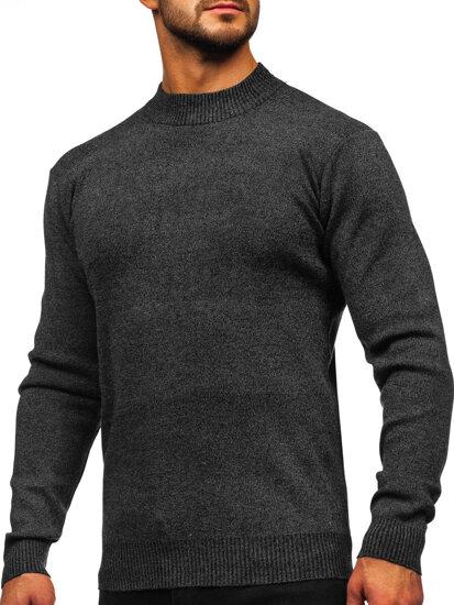 Men’s Basic Turtleneck Sweater Graphite Bolf S8727