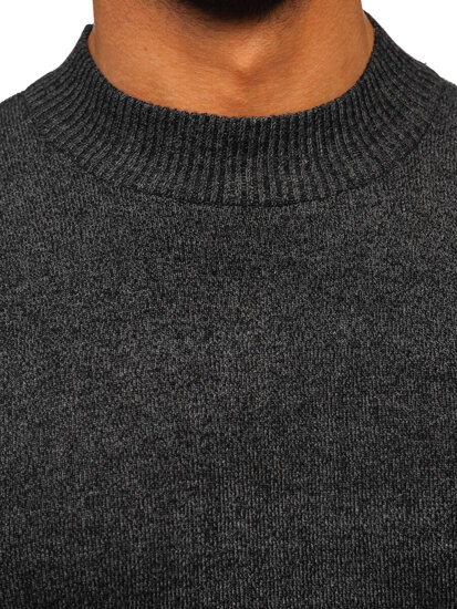 Men’s Basic Turtleneck Sweater Graphite Bolf S8727