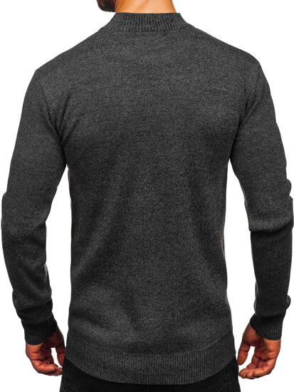 Men’s Basic Turtleneck Sweater Graphite Bolf S8727