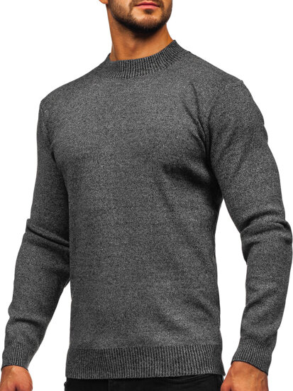 Men’s Basic Turtleneck Sweater Grey Bolf S8727