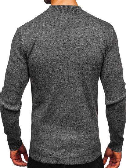 Men’s Basic Turtleneck Sweater Grey Bolf S8727