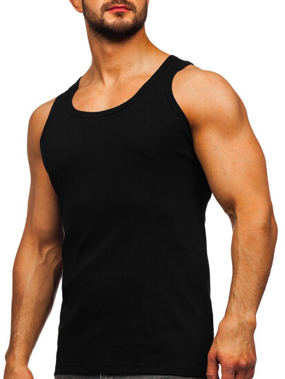 Men’s Basic Undershirt Black Bolf 6000-3P