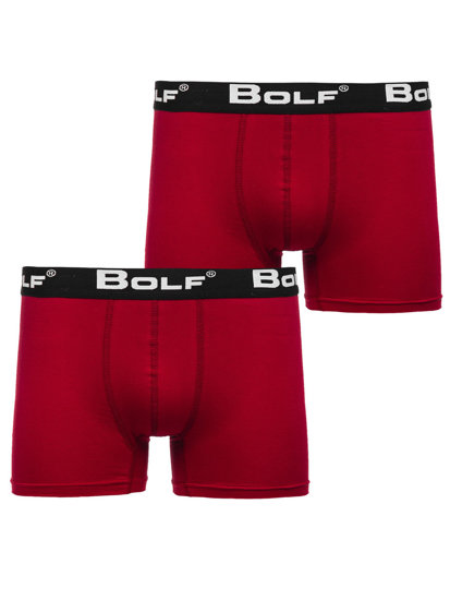 Men's Boxer Shorts Claret Bolf 0953-2P 2 PACK