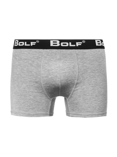 Men's Boxer Shorts Grey-Black Bolf 0953-2P 2 PACK