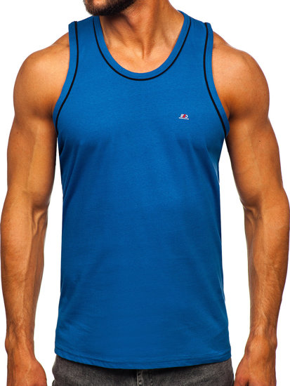 Men's Boxer Tank Top Blue Bolf 14276