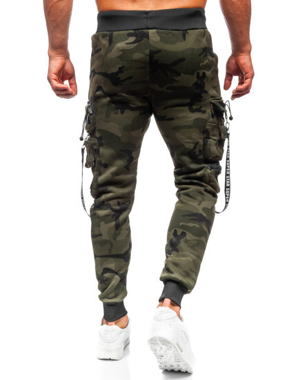 Men's Camo Cargo Joggers Green Bolf HSS107