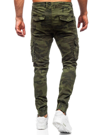 Men's Camo Cargo Joggers Khaki Bolf 2232