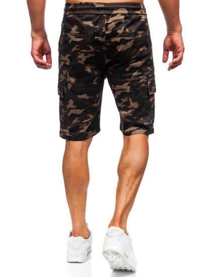 Men's Camo Cargo Shorts Khaki Bolf A-297