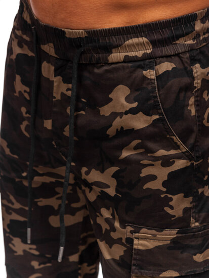 Men's Camo Cargo Shorts Khaki Bolf A-297