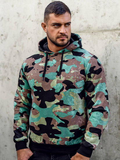 Men's Camo Hoodie Green Bolf 141023A