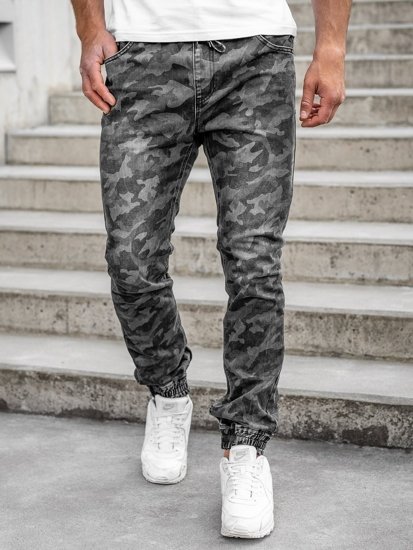 Men's Camo Joggers Black Bolf RB9489DT