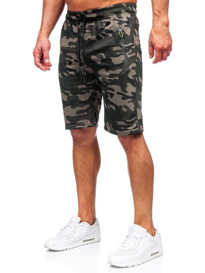 Men's Camo Shorts Dark Green Bolf JX873